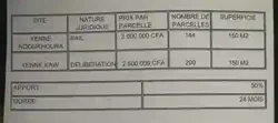 Terrains à Vendre à Yenne Deni Biram Ndao à Mbour
