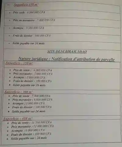 Terrains à Vendre à Yenne Deni Biram Ndao à Mbour - Vue 2