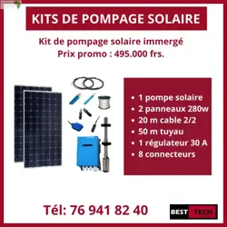 KIT DE Pompages Solaire 15m3 ET 35m3 A VE