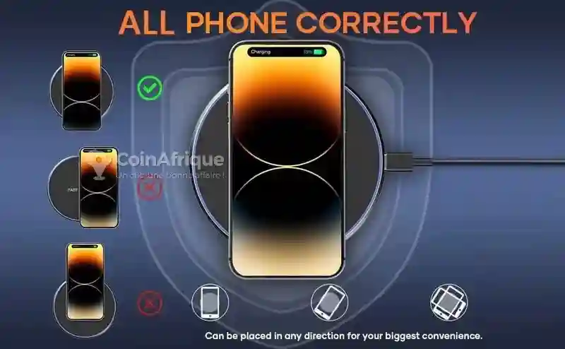 Pad Chargeur Sans fil à Induction qi 15 Watts - Vue 3