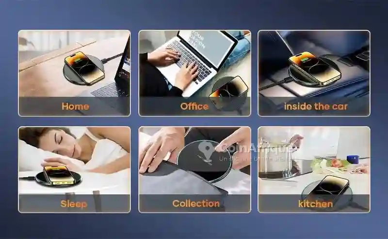 Pad Chargeur Sans fil à Induction qi 15 Watts - Vue 4